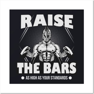 Raise the Bars Workout Weightlifting Spartan Posters and Art